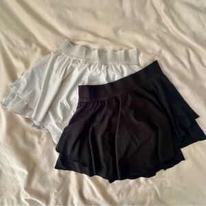 Lululemon | Court Rival High Rise Skirts | Size 6 | Black and White | Set of 2!